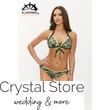Carib kiszélesített push-up háromszög bikini, leveles Carib kiszélesített push-up háromszög bikini, leveles