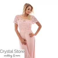 Kép 2/3 - Violetta maxiruha plus size, rózsaszín