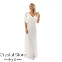 Kép 1/2 - Lenge virágos menyasszonyi ruha, plus size