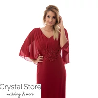 Kép 2/3 - Pelerines maxiruha, plus size, bordó