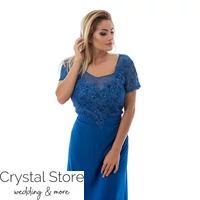 Kép 2/3 - Violetta maxiruha plus size, királykék