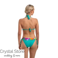 Kép 2/2 - Sea kiszélesített push-up bikini kötős alsóval, Bahama,  smaragd C kosár S