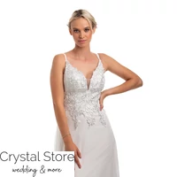 Kép 2/4 - Dream strasszos menyasszonyi ruha S-M