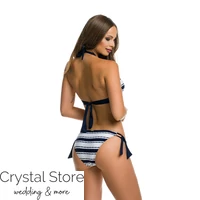Kép 2/2 - Paloma szivacslapos háromszög bikini, matróz csíkos 802 S