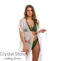 Kép 2/4 - Mandala mintás maxi strandruha, fehér