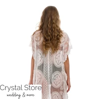 Kép 4/4 - Mandala mintás maxi strandruha, fehér