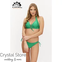 Kép 1/3 - Carib kiszélesített push-up háromszög bikini, fényes zöld