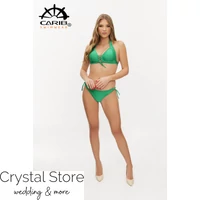 Kép 3/3 - Carib kiszélesített push-up háromszög bikini, fényes zöld