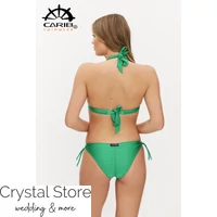 Kép 2/3 - Carib kiszélesített push-up háromszög bikini, fényes zöld