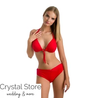 Kép 1/2 - Sea kiszélesített push-up bikini visszahajtós alsóval, piros