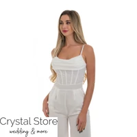 Kép 2/2 - Corset lenge overál, fehér