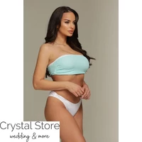 Kép 1/2 - Pyramid cső bikini, menta-fehér C-D kosár