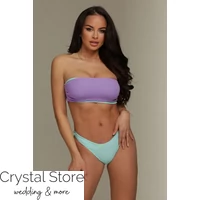 Kép 2/2 - Pyramid cső bikini, menta-lila C-D kosár S