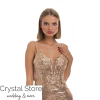 Kép 2/3 - Moonlight bloom, flitteres, sliccelt maxiruha, arany S