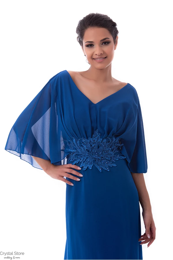 Pelerines maxiruha, plus size, királykék
