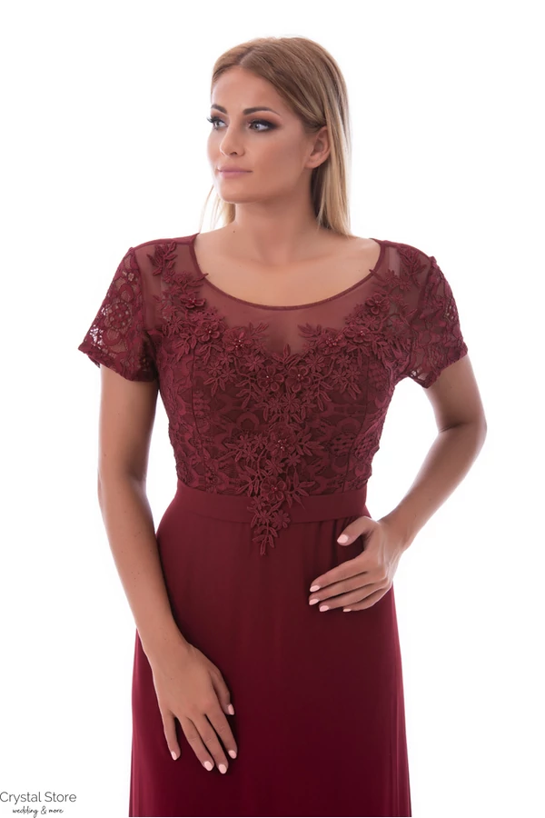 Violetta maxiruha plus size, bordó