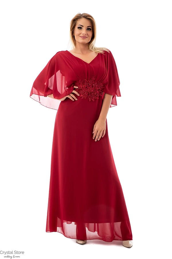 Pelerines maxiruha, plus size, bordó