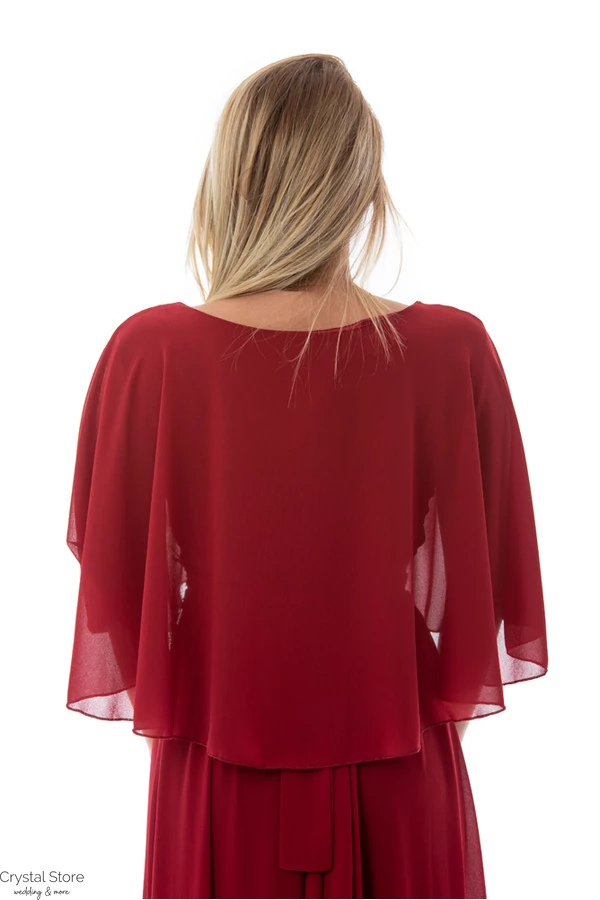Pelerines maxiruha, plus size, bordó