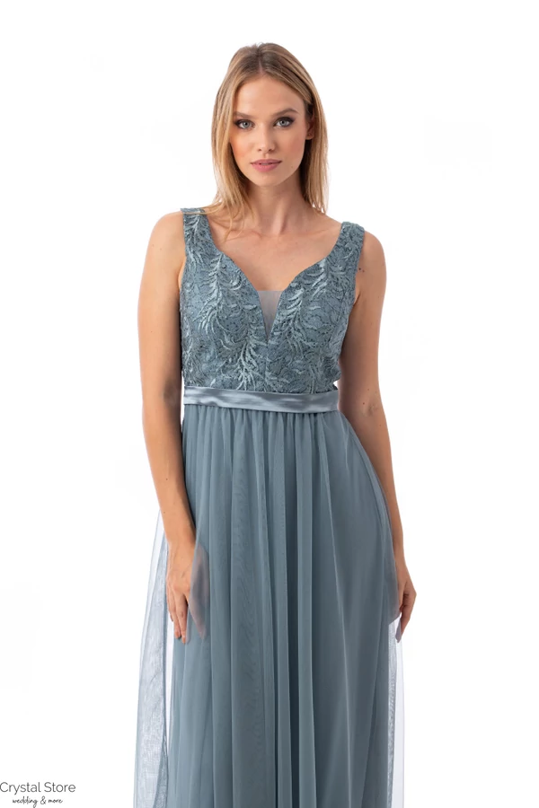 Prom maxiruha, dusty green